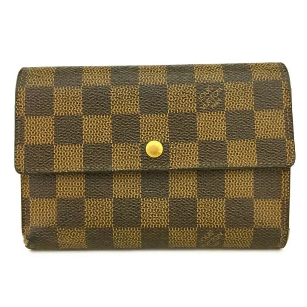 SOLD - Authentic Louis Vuitton Damier Porte Tresor Etui Papiers Trifold Wallet - Picture 1 of 9